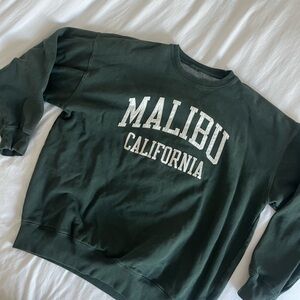 Brandy Melville Dark Green Malibu Sweatshirt